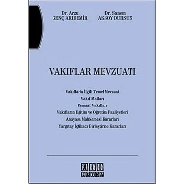 Vakıflar Mevzuatı-Arzu Genç