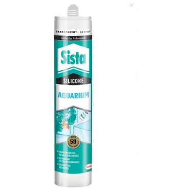 Henkel Sista Akvaryum Silikonu 310 ml Şeffaf UV Dayanıklı Balıklar İçin Güvenli %100
