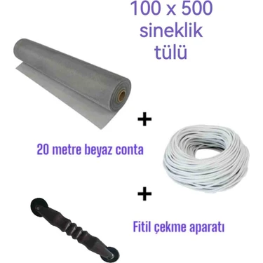 Fiberclass 100X500 Tül ( Sıkıştırma Aparatı) ve 20 mt Beyaz