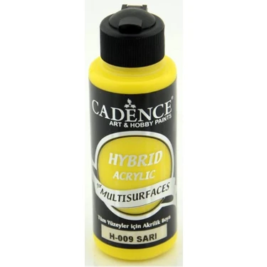 Cadence H009 Sarı Multisurface Akrilik Boya Tüm Yüzeyler İçin Yüksek Kapatıcılık