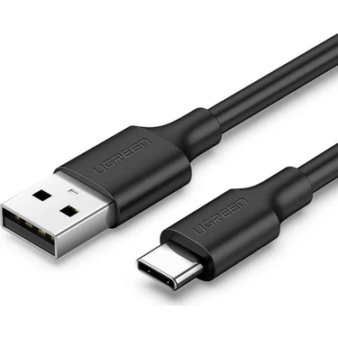 UGREEN USB-C to USB-A 3A QC Hızlı Şarj Kablosu, 0,25 Metre, Siyah,