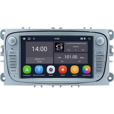 Noiser Ford Connect-Mondeo-Focus Oval Gri 4 GB Ram 64 GB Hafıza Androıd Multımedıa Teyp