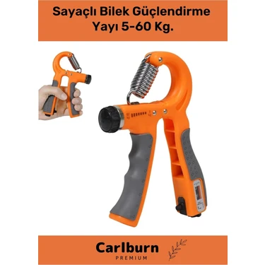 Carlburn Premium Sayaçlı Bilek Güçlendirici 5-60 Kg Ayarlı El Bilek Güçlendirme
