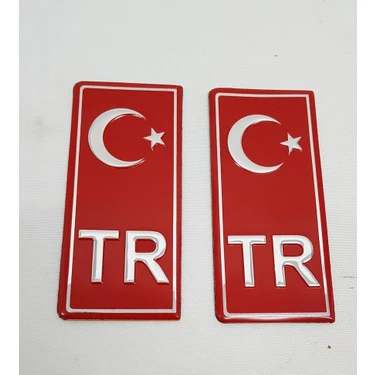 Protec 2'li Tr Plaka Sticker Aluminyum Ay Yıldız