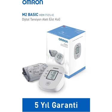 Omron M2 Basic Üst Koldan Ölçer Dijital Tansiyon Aleti Pilli ve