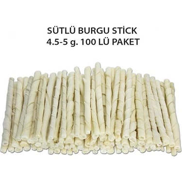 Petimore Sütlü Burgu Çubuk Ödül ve Çiğneti Kemiği 12 cm 100