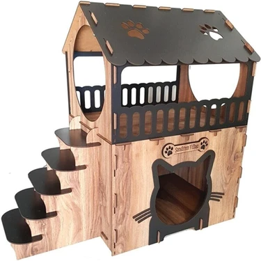 Mavi Trend Kedi Evi Traslı Kedi Evi 75X70X40 cm 3 mm