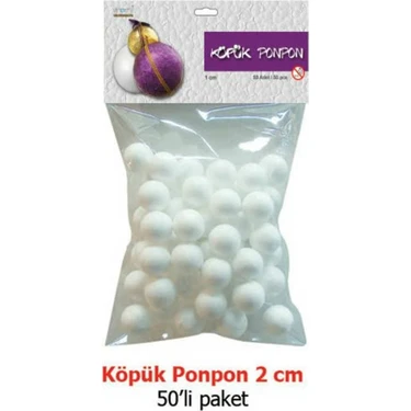 Vincent Foam Ball - Strafor Köpük Top 2 Cm. 50