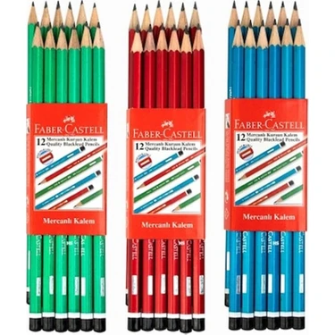 Faber-Castell 12'li Mercanlı Kurşun Kalem Renkli Tasarım ile Yaratıcılığı Destekleyen Araç