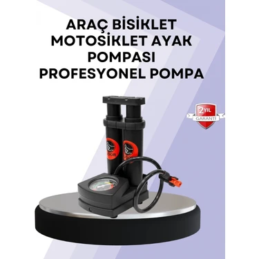 Marsilyan Basınç Saatli Ayak Pompası Bisiklet ve Araç