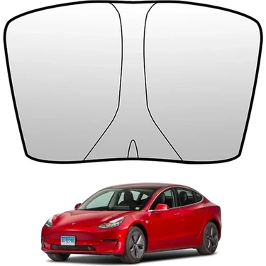 Toyigoo Ally Tesla Model Y Model 3 Için Ön Cam Güneşliği Katlanır Ön Pencere