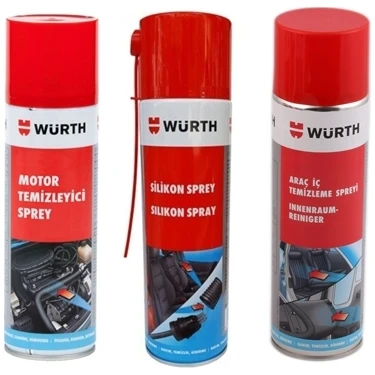 Würth Araç İçi Temizleme Spreyi Antistatik Etkiyle 500 ml Tüm Araç Modelleri