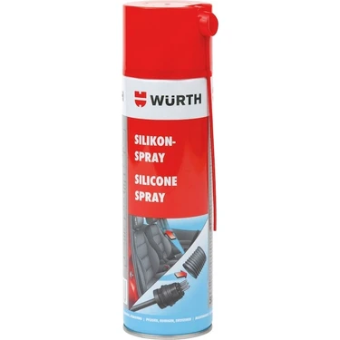 Würth Silikon Sprey 500 ml Metal Plastik Lastik Parçalar için Uzun Süreli Koruma