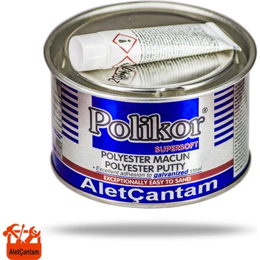 Polikor Oto Kaporta Çelik Macun - Mükemmel Yapışma, Kolay Uygulama ve Yumuşak Zımparalanma, 415 gr