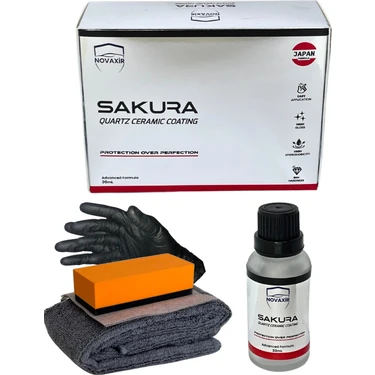 Sakura Kuvarz 9h Oto Seramik Kaplama Boya Koruma Yüksek Hidrofobiklik  3yıl Dayanım 30ML