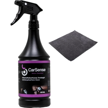 Carsense Döşeme Temizleyici Araba Koltuk Temizleme ve Leke Çıkarıcı 500 ml + Mikrofiber Bez
