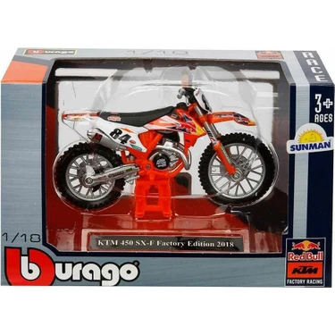 Ergün Collection 51070 Sun-Bur-1:18 Motor Red Bull Ktm 450 2 Asorti -