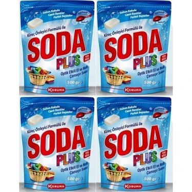 Hypo Soda Plus Optik Etkili El ve Matik Çamaşır Sodası 500 gr 4