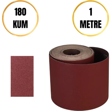 Kum Rulo Zımpara - 1 Metre Ahşap ve Metal Yüzeyler Için Aşındırıcı Zımpara -180