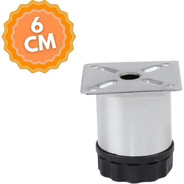 Ayarlanabilir 6 cm Bingolu Krom Metal Mobilya Ayağı, Lüks Metal Mobilya Ayak, Koltuk, Dolap,
