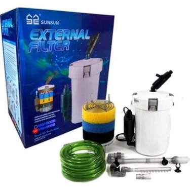 SunSun hw-603b Dış Filtre 400 Litre Debi 150 Litrelik Akvaryumlar için 2.3 Litre Filtre