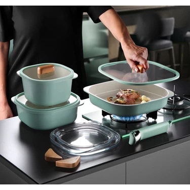 Neoflam Fika Comfort Yeşil Tencere, Tava ve Fırın Kabı