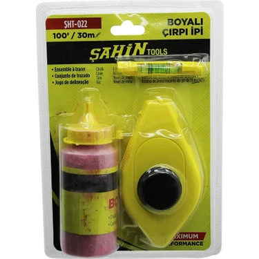 30MT - 100 GR - KIRMIZI TOZ BOYALI ÇIRPI İPİ - SU TERAZİSİ