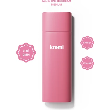 Kremi BB Krem SPF 50+ | Nemlendirici, Kapatıcı | UVA/UVB Koruma | Ton Eşitleyici, Aydınlatıcı | 50