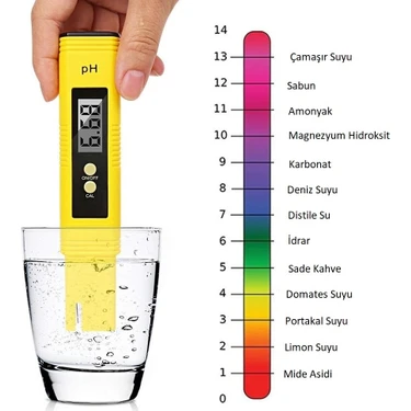 UniChrome Dijital pH Metre Su Sıvı Akvaryum Kalibrasyon 0.01 Hassasiyetinde