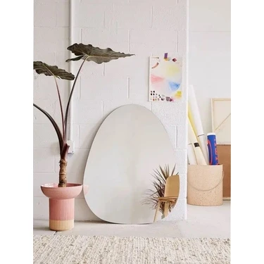Enc Home Dekoratif Asimetrik Ayna 50x60 cm MDF Malzeme ile Modern