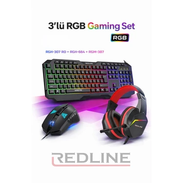 Redline RGB Gaming Set Klavye Kulaklık