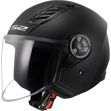 Ls2 Airflow 2 Mat Siyah Yarım Kask, Polikarbon Malzeme ve Şehir İçi Kullanım İçin Tasarlanmış