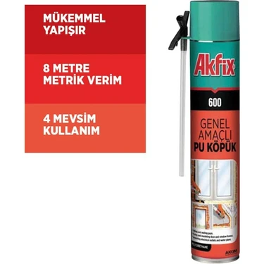 Akfix 600 Genel Amaçlı Pu Köpük 750ML /