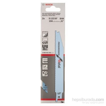 Bosch  - Progressor Serisi Metal İçin Tilki Kuyruğu Bıçağı S 123 Xf - 2'Li