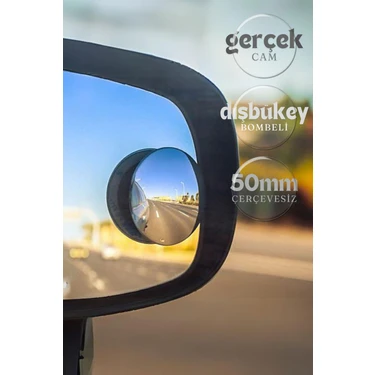 Çerçevesiz Kör Nokta Aynası Park Aynası 360 Derece 3m Foam Yapıştırıcılı Hareketli 2