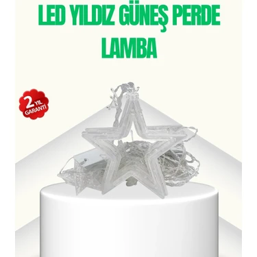 Mey Ithalat® Yıldız Figürlü Perde Peri LED 3x3 Metre Dekoratif