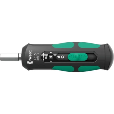 Wera 7515 Kraftform Safe-Torque Speed Torklu Tornavida, 2-6 Nm, 1/4" x 2.0 Nm x 3.0 Nm x 4.0 Nm x