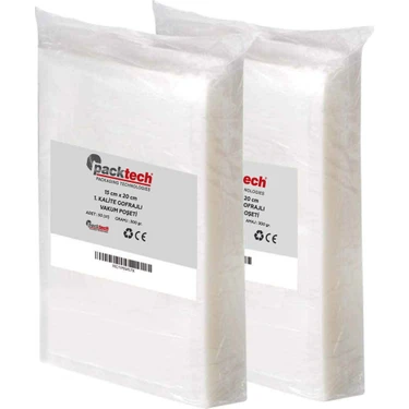 Packtech Tırtıklı Vakum Poşeti - 100'LÜ 15 x 20