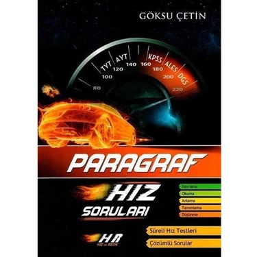 Hız ve Renk Yayınları TYT AYT KPSS ALES DGS Paragraf Hız Soruları Üniversite Hazırlık Soru
