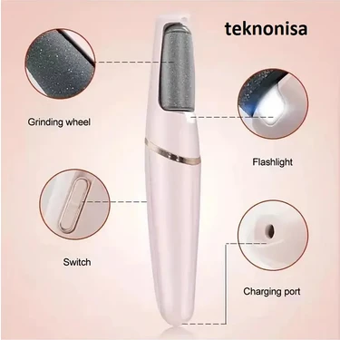 Teknonisa USB Şarj Edilebilir Elektrikli Ayak Pedikür