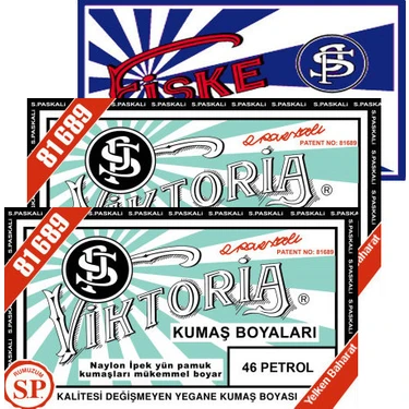 Viktoria Kumaş Boyası Petrol 2Pk+Fiske Sabitleme 