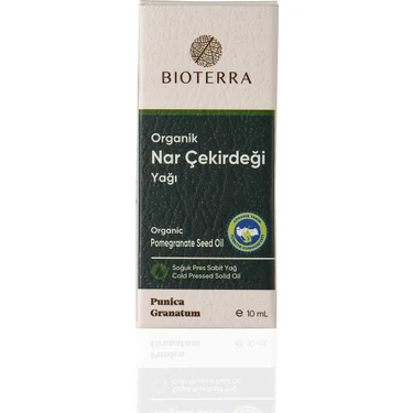 Bioterra Organik Nar Çekirdeği Yağı 10 ml Soğuk Pres Sabit Yağ Zengin İçerik ve Antioksidan
