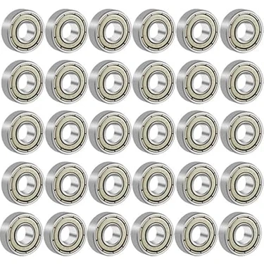 Magnet 608ZZ Rulman - Metal Mühürlü, 30 Adet, Çok Amaçlı Bilye Rulman - 8X22X7