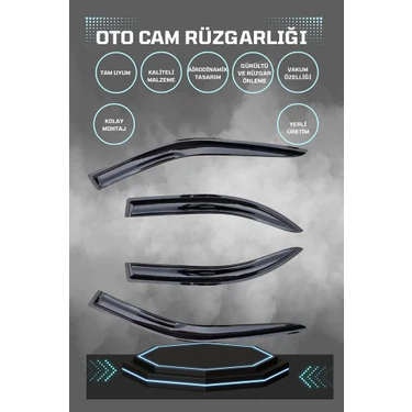 Renault Clio 3 Hatchback 2007 Cam Rüzgarlığı 4lü