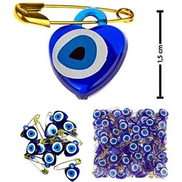 Pileli Store Nazar Boncuklu Çengelli Iğne 25