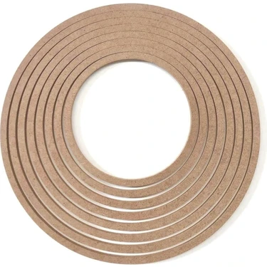 Buradadavar Hobi Ahşap 8'li Ham Mdf, 8mm Kalınlık, 30 cm Kasnak, Boyanabilir Vidasız Kasnak,