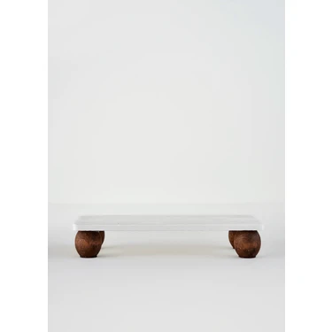 Bella Maison Olmo Doğal Mermer Dikdörtgen Sunum Tepsisi - 15x30 cm, 1