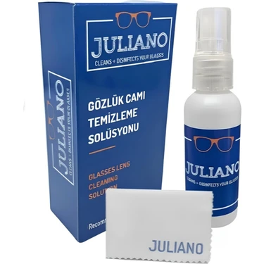 Juliano Antistatik Gözlük Temizleme Sprey Seti 30 ml – Toz ve Leke Önleyici, Mikrofiber Bezli Hızlı