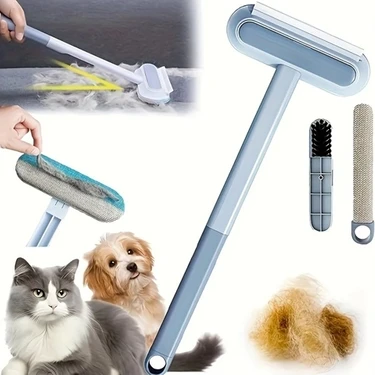 4'ü 1 Arada Tüy Toplayıcı Kedi Köpek Tüy Temizleyici Fırça Çok Fonksiyonlu Koltuk Halı Tüy
