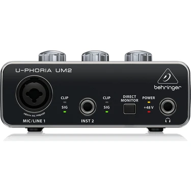 Behringer U-PHORIA UM2 2x2 USB Ses Kartı Kompakt Tasarım ve Kolay Bağlantı